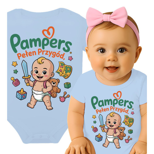 Body dziecięce 'Pampers Pełen Przygód' - Prezent na Baby Shower